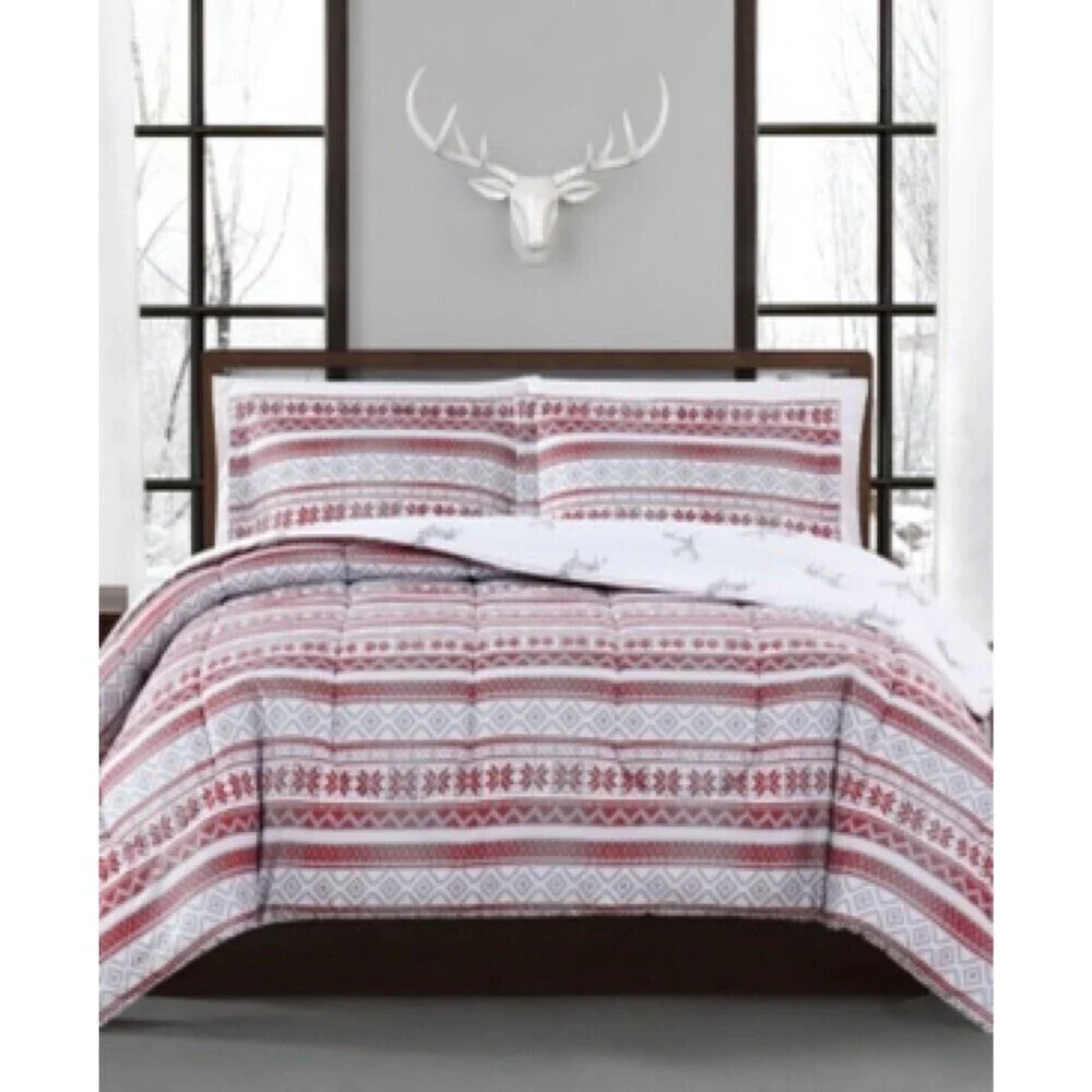 PEM AMERICA Holiday Fair Isle 2-Pc. Reversible Full/Queen Comforter Set bedding